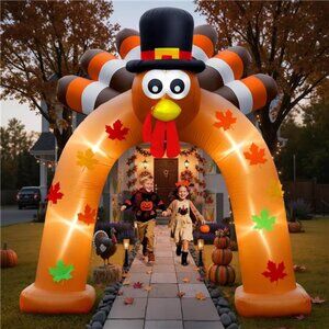 9FT Thanksgiving Inflatable Turkey Arch Thanksgiving Inflatables